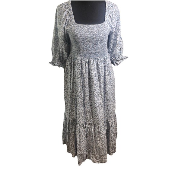 Madewell Dresses & Skirts - Madewell Lucy Elbow Sleeve Smocked MIDI Dress Small Cottage Core Peasant Boho